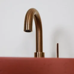 Mitigeur de lavabo haut cuivre brossé Essebagno Reflet