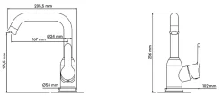 Mitigeur de lavabo haut mécanique chrome, Edouard Rousseau Molen