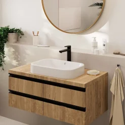 Mitigeur de lavabo haut noir mat Hansgrohe Vernis Blend 190
