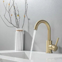 Mitigeur de lavabo LOMAZOO doré Lysa