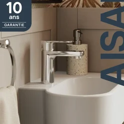 Mitigeur de lavabo M, chrome, NF, GoodHome Aisai