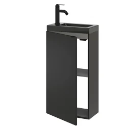 Mitigeur de lavabo M noir mat, GoodHome Selenga