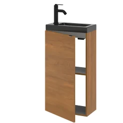 Mitigeur de lavabo M noir mat, GoodHome Selenga