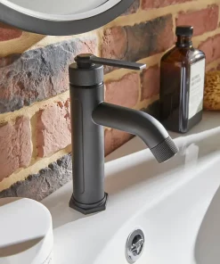 Mitigeur de lavabo M noir mat, GoodHome Selenga