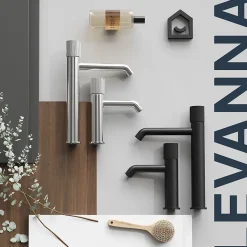 Mitigeur de lavabo M, noir, GoodHome Levanna