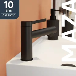 Mitigeur de lavabo M, noir mat, GoodHome Maza