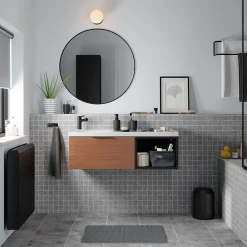 Mitigeur de lavabo M, noir mat, GoodHome Maza