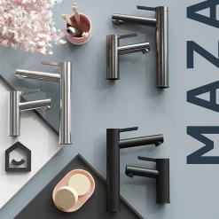 Mitigeur de lavabo M, noir mat, GoodHome Maza