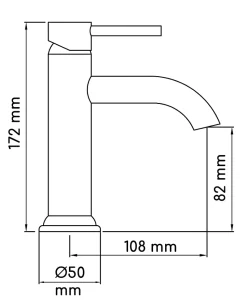 Mitigeur de lavabo mécanique inox, Edouard Rousseau Ilo Small
