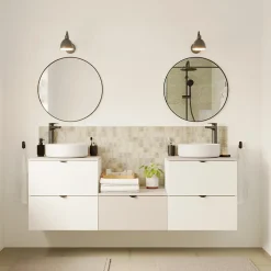 Mitigeur de lavabo noir GoodHome Cavally XL