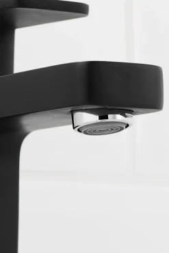 Mitigeur de lavabo noir H.16,6 cm GoodHome Pazar