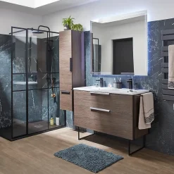 Mitigeur de lavabo noir H.16,6 cm GoodHome Pazar