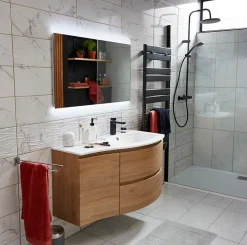 Mitigeur de lavabo noir H.16,6 cm GoodHome Pazar
