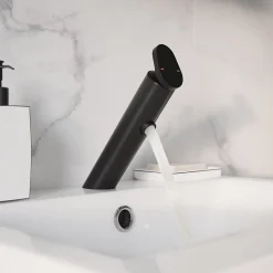 Mitigeur de lavabo noir mat GoodHome Nyasa