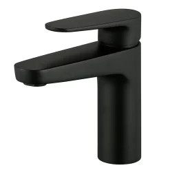 Mitigeur de lavabo noir taille M avec bonde clic-clac, GoodHome Cavally