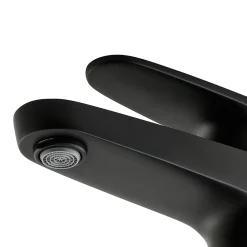 Mitigeur de lavabo noir taille M avec bonde clic-clac, GoodHome Cavally