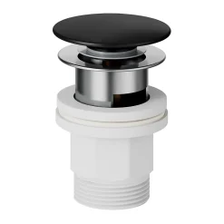 Mitigeur de lavabo noir taille M avec bonde clic-clac, GoodHome Cavally