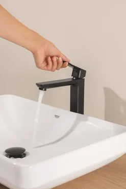Mitigeur de lavabo noir taille XL, Grohe Dice