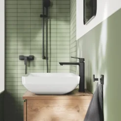 Mitigeur de lavabo noir taille XL, Grohe Dice