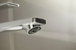 Mitigeur de lavabo pour vasque à poser avec tirette et vidage chromé, Hansgrohe Rebris E 240 CoolStart