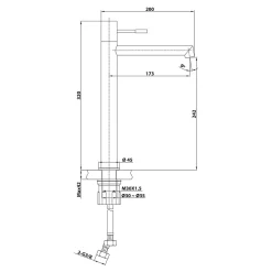 Mitigeur De Lavabo Schulte Kadia L - Or Mat
