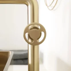 Mitigeur de lavabo XL H.32 cm, doré, Essebagno Factory
