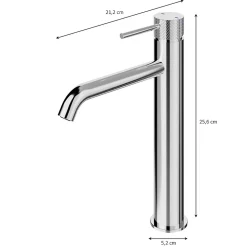 Mitigeur de lavabo XL H.25,6 cm, chrome, GoodHome Owens