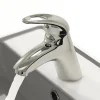 Mitigeur de salle de Bain Robinet pour Lavabo Vasque en Laiton Chrome avec Vidage