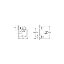 Mitigeur douche avec cartouche 1 2 C2 ÉCO VITRA A42930EKF