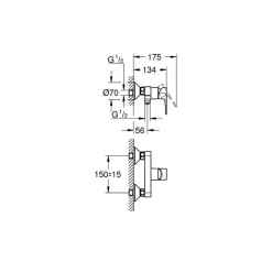 Mitigeur douche BauLoop monocommande Grohe