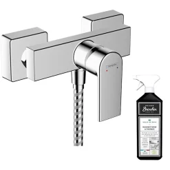 Mitigeur douche mécanique cartouche 2 vitesses HANSGROHE Vernis Shape chromé + nettoyant Briochin