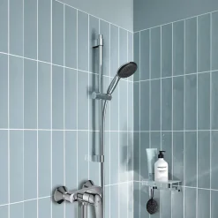 Mitigeur douche mécanique GROHE Swift 2023 + Ensemble de douche 2 jets avec barre + Panier douche