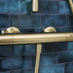 Mitigeur douche thermostatique Or brossé Essebagno Luisa
