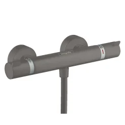 Mitigeur douche thermostatique HANSGROHE Ecostat Comfort noir chromé brossé