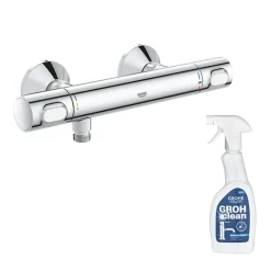 Mitigeur douche thermostatique GROHE Quickfix Precision Flow + nettoyant GrohClean