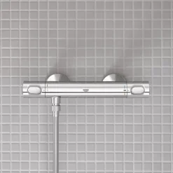 Mitigeur douche thermostatique GROHE Quickfix Precision Flow + nettoyant GrohClean
