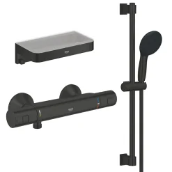 Mitigeur douche thermostatique GROHE Precision Start + Ensemblede douche avec barre 2 jets + Panier douche