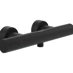 Mitigeur douche thermostatique VILLEROY ET BOCH Universal rond Noir mat