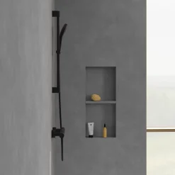 Mitigeur douche thermostatique VILLEROY ET BOCH Universal rond Noir mat