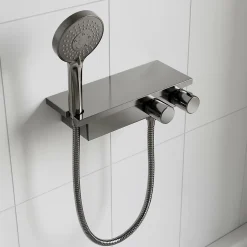 Mitigeur douche thermostatique titane GoodHome Kolima