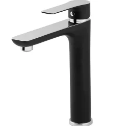 Mitigeur haut de lavabo noir GoodHome Wicie
