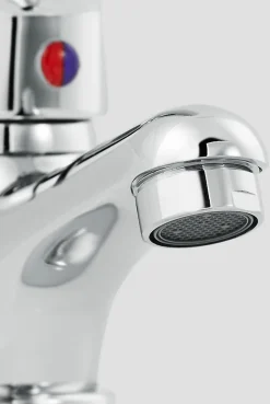 Mitigeur lavabo avec vidage et flexibles Femelle 12/17 en laiton chromé Arborg