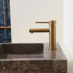 Mitigeur lavabo bas cuivre brossé Essebagno Luisa