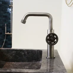 Mitigeur lavabo bas façon inox Essebagno Indus