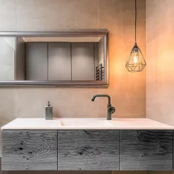 Mitigeur lavabo bas gris gun métal Essebagno Indus