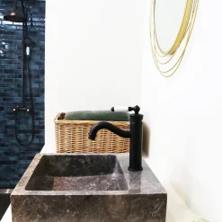 Mitigeur lavabo bas noir Essebagno Leeds