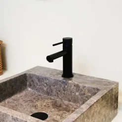 Mitigeur lavabo bas noir Essebagno Envol