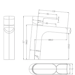 Mitigeur lavabo chromé avec bonde H 18.7 cm Cascade - Jungle