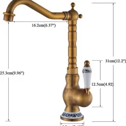 Mitigeur lavabo rehausse retro FLORINA or ancien