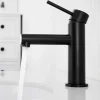 Mitigeur Lavabo, Robinet Lavabo ,Robinet de Salle Bain à économie d'eau Monocommande avec Aérateur Démotable, Noir
